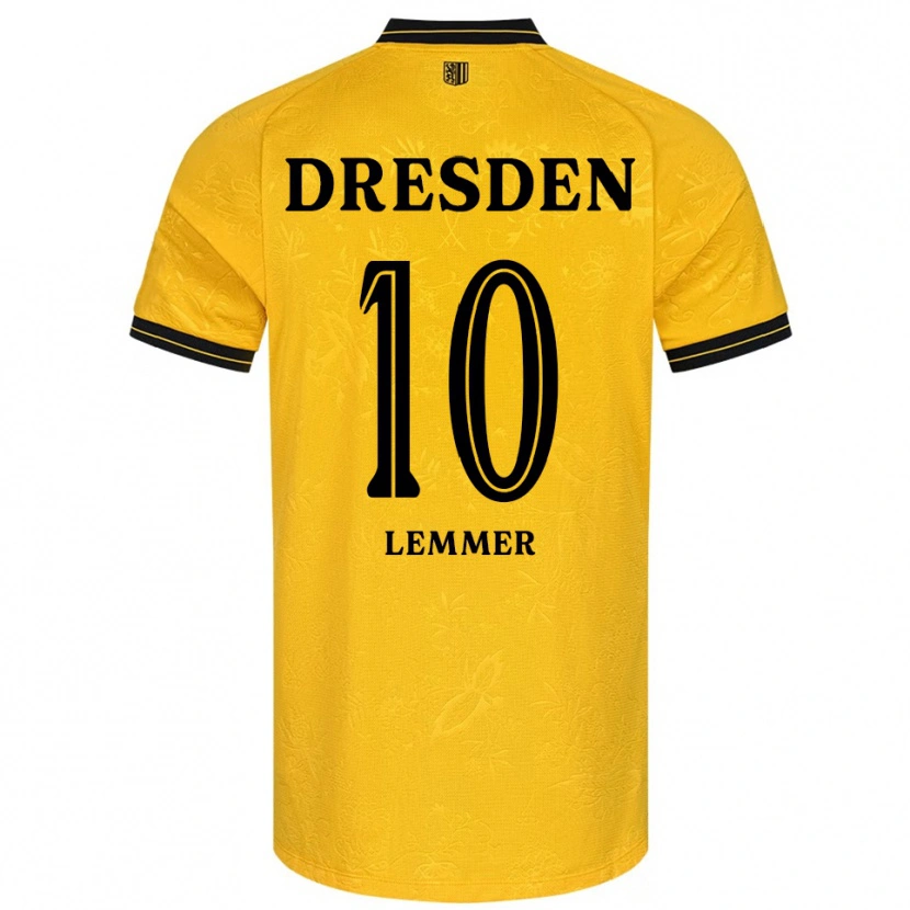 Danxen Herren Jakob Lemmer #10 Gelb Schwarz Heimtrikot Trikot 2025/26 T-Shirt Österreich