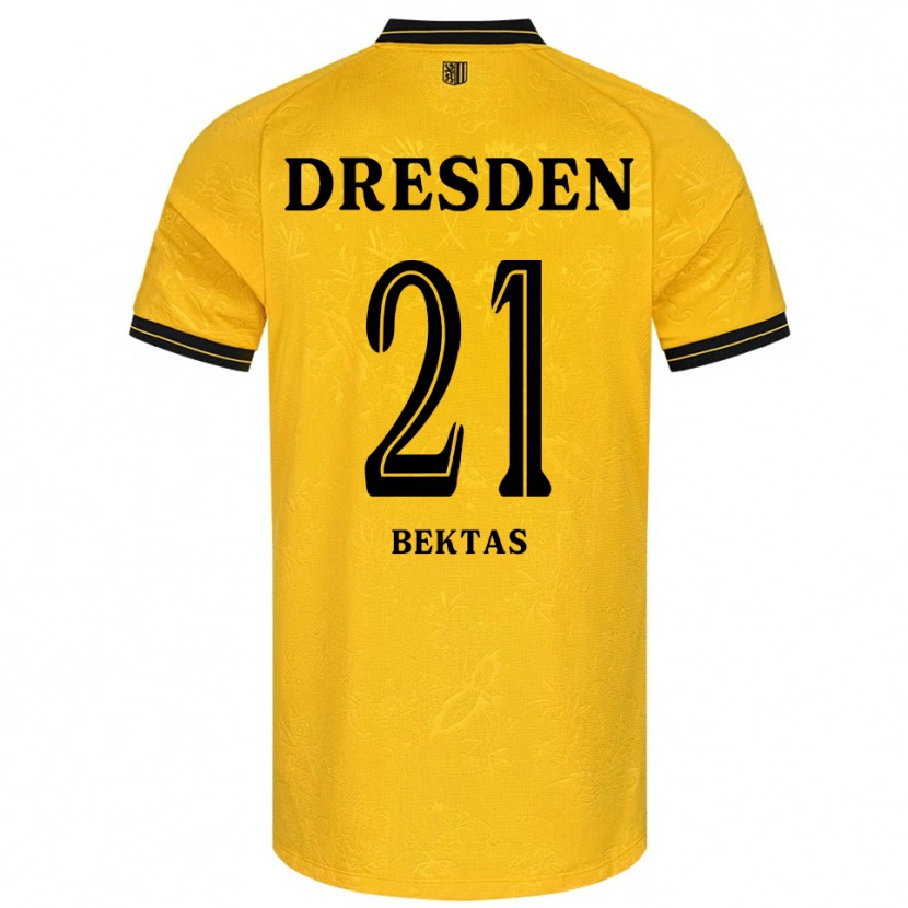 Danxen Herren Tünay Bektas #21 Gelb Schwarz Heimtrikot Trikot 2025/26 T-Shirt Österreich