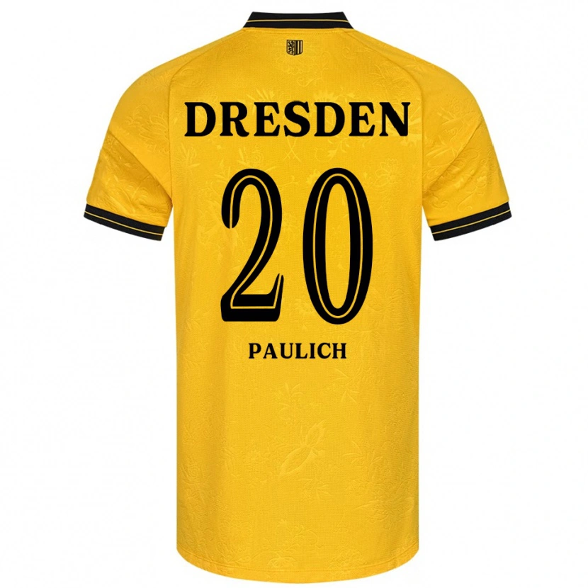 Danxen Herren Mourice Paulich #20 Gelb Schwarz Heimtrikot Trikot 2025/26 T-Shirt Österreich