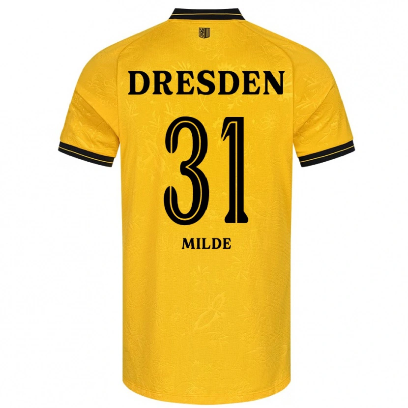 Danxen Herren Paul Milde #31 Gelb Schwarz Heimtrikot Trikot 2025/26 T-Shirt Österreich