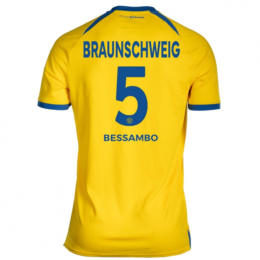 Danxen Herren Chris-Calvin Bessambo #5 Gelb Blau Heimtrikot Trikot 2025/26 T-Shirt Österreich