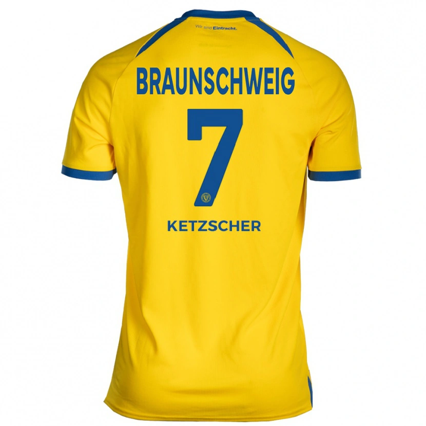 Danxen Herren Mika Ketzscher #7 Gelb Blau Heimtrikot Trikot 2025/26 T-Shirt Österreich