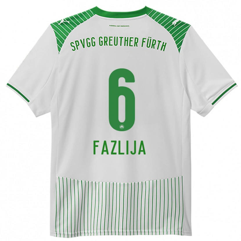 Danxen Herren Arjanit Fazlija #6 Weiß Grün Heimtrikot Trikot 2025/26 T-Shirt Österreich