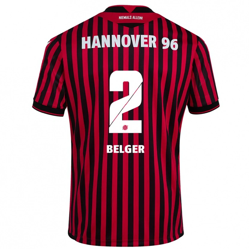 Danxen Herren Max Belger #2 Rot Schwarz Heimtrikot Trikot 2025/26 T-Shirt Österreich