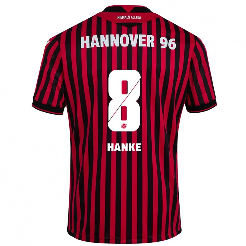 Danxen Herren Anton Hanke #8 Rot Schwarz Heimtrikot Trikot 2025/26 T-Shirt Österreich