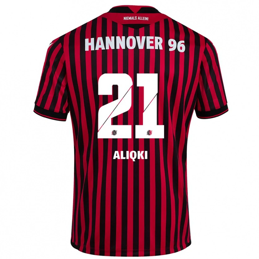 Danxen Herren Florent Aliqki #21 Rot Schwarz Heimtrikot Trikot 2025/26 T-Shirt Österreich
