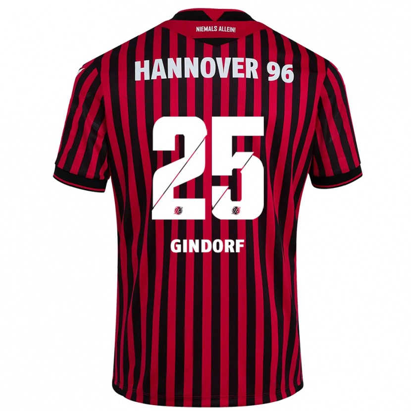 Danxen Herren Lars Gindorf #25 Rot Schwarz Heimtrikot Trikot 2025/26 T-Shirt Österreich