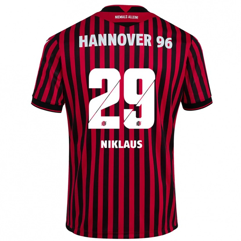 Danxen Herren Jeremie Niklaus #29 Rot Schwarz Heimtrikot Trikot 2025/26 T-Shirt Österreich