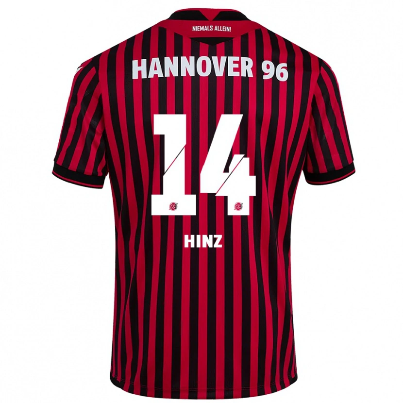 Danxen Herren Pia Hinz #14 Rot Schwarz Heimtrikot Trikot 2025/26 T-Shirt Österreich