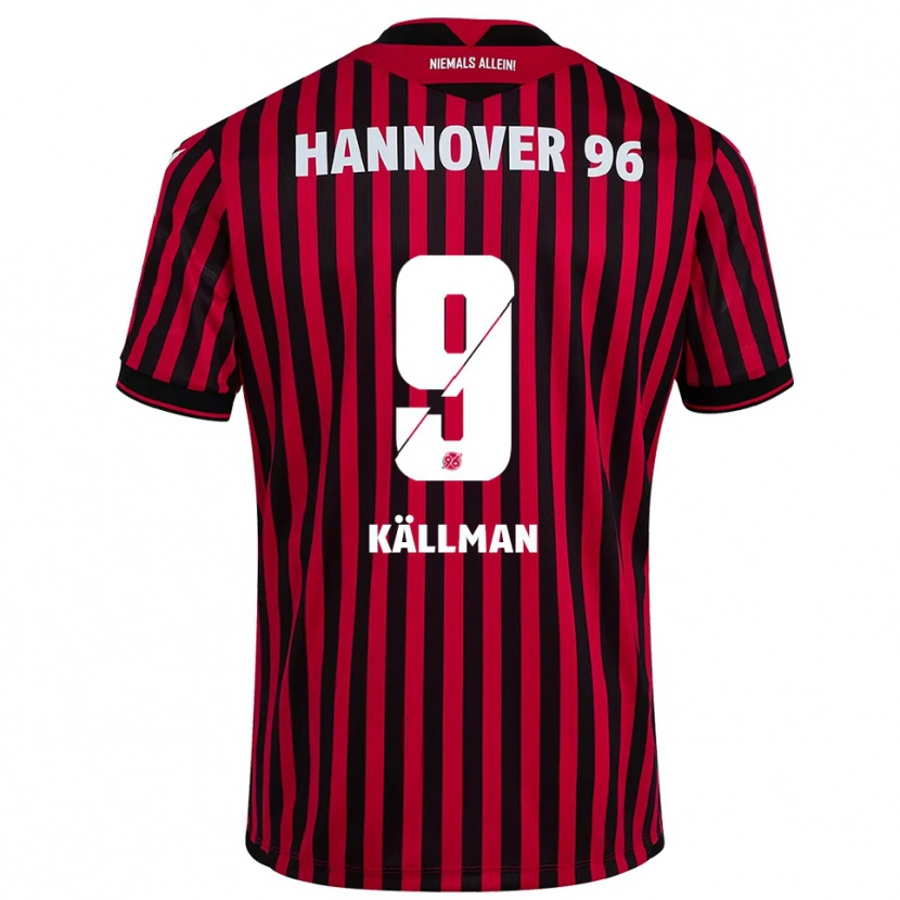 Danxen Herren Benjamin Källman #9 Rot Schwarz Heimtrikot Trikot 2025/26 T-Shirt Österreich