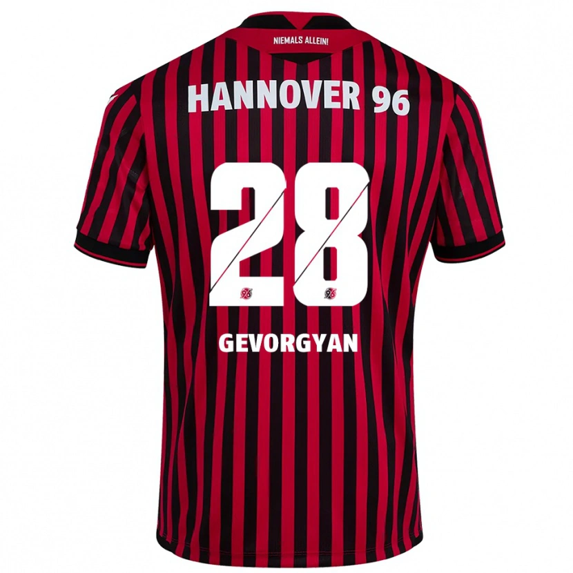 Danxen Herren Mark Gevorgyan #28 Rot Schwarz Heimtrikot Trikot 2025/26 T-Shirt Österreich