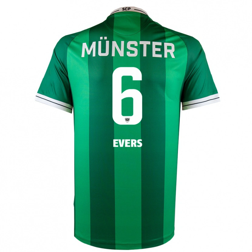 Danxen Herren Benjamin Evers #6 Grün Weiß Heimtrikot Trikot 2025/26 T-Shirt Österreich
