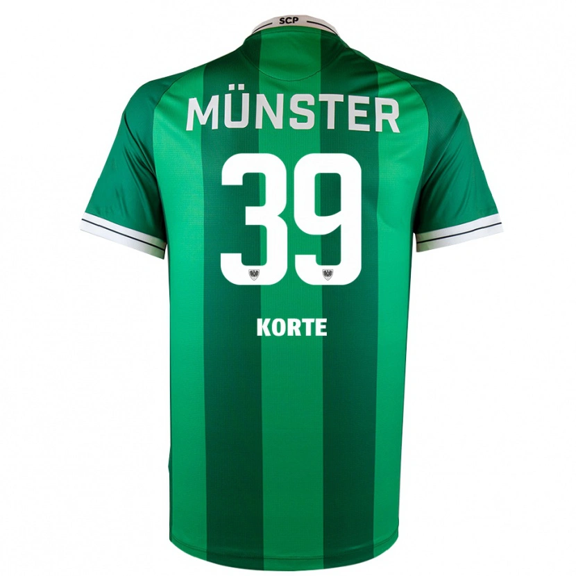 Danxen Herren Jakob Korte #39 Grün Weiß Heimtrikot Trikot 2025/26 T-Shirt Österreich