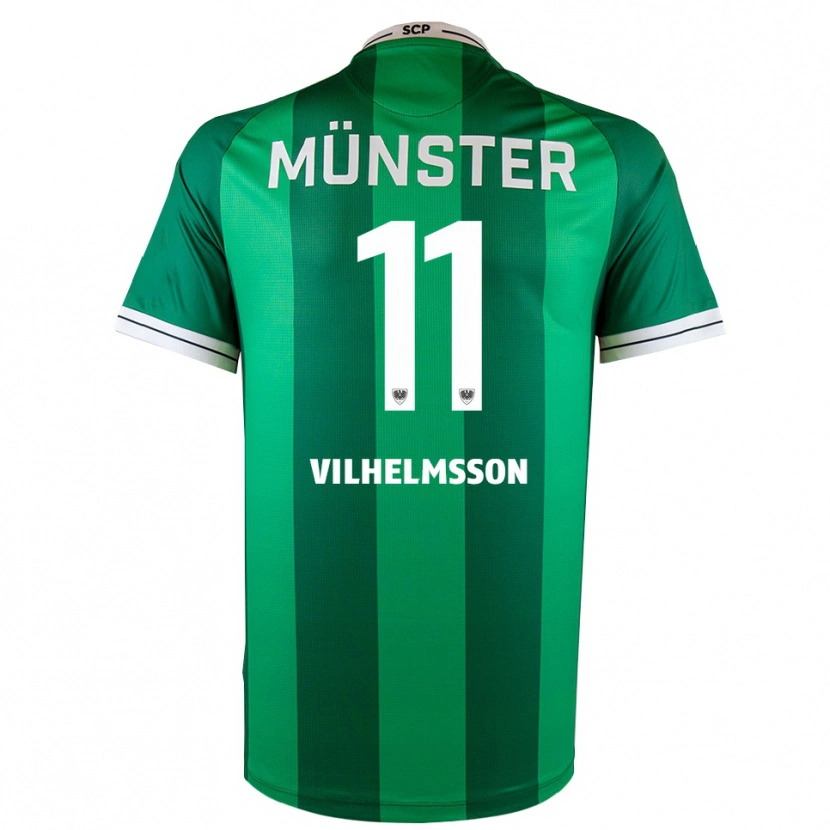 Danxen Herren Oscar Vilhelmsson #11 Grün Weiß Heimtrikot Trikot 2025/26 T-Shirt Österreich