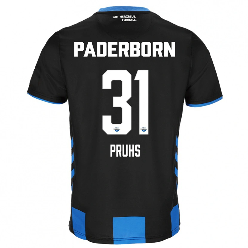 Danxen Herren Florian Pruhs #31 Schwarz Blau Heimtrikot Trikot 2025/26 T-Shirt Österreich