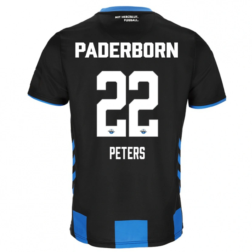 Danxen Herren Jan Peters #22 Schwarz Blau Heimtrikot Trikot 2025/26 T-Shirt Österreich