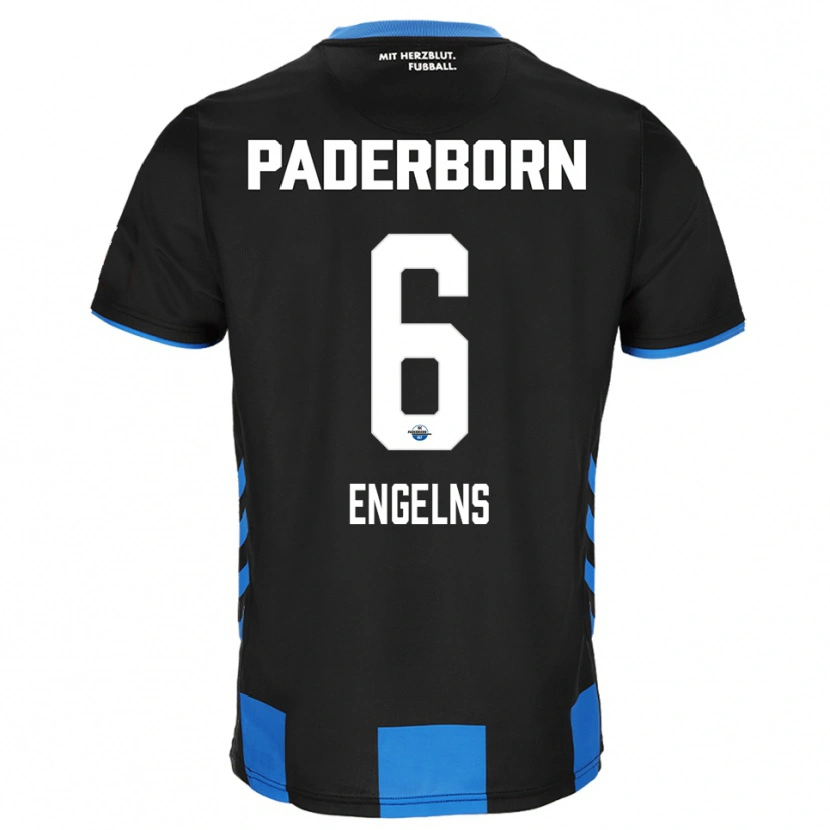 Danxen Herren Luis Engelns #6 Schwarz Blau Heimtrikot Trikot 2025/26 T-Shirt Österreich