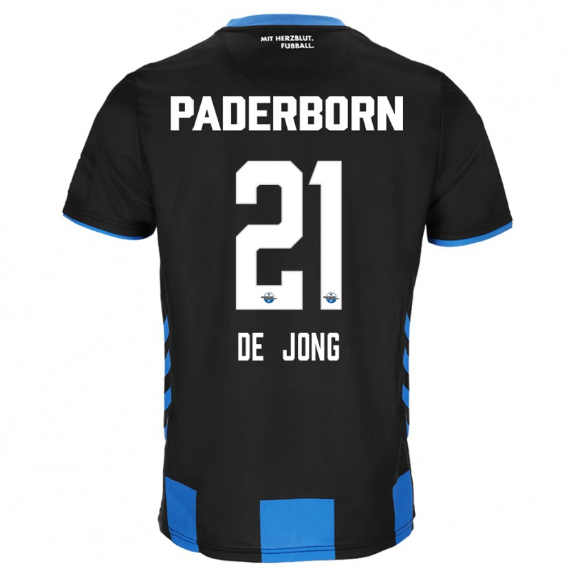 Danxen Herren Travis De Jong #21 Schwarz Blau Heimtrikot Trikot 2025/26 T-Shirt Österreich