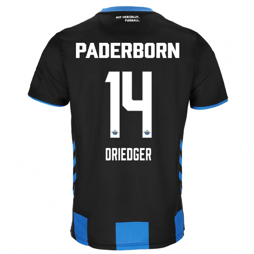 Danxen Herren Julian Driedger #14 Schwarz Blau Heimtrikot Trikot 2025/26 T-Shirt Österreich