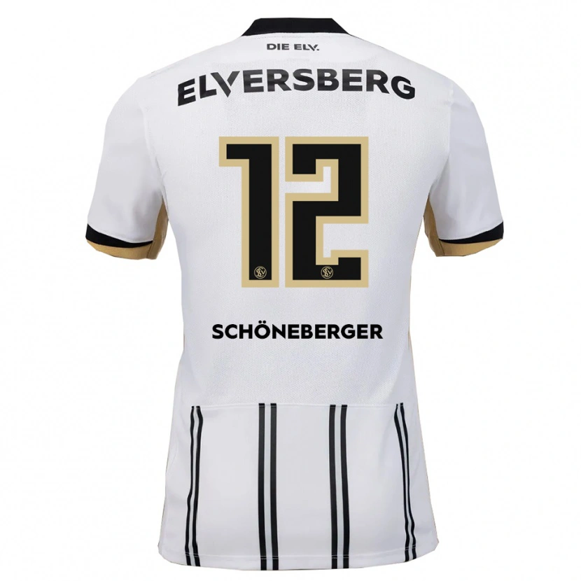 Danxen Herren Louis Schöneberger #12 Weiß Schwarz Heimtrikot Trikot 2025/26 T-Shirt Österreich
