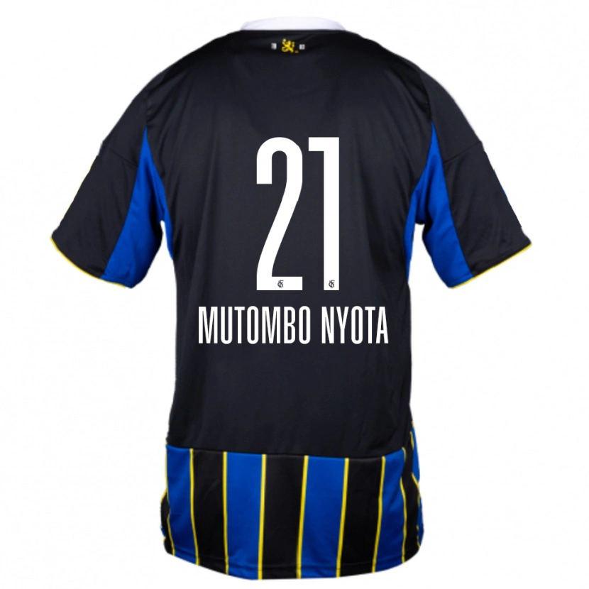 Danxen Herren Jael Mutombo Nyota #21 Blau Schwarz Gelb Heimtrikot Trikot 2025/26 T-Shirt Österreich