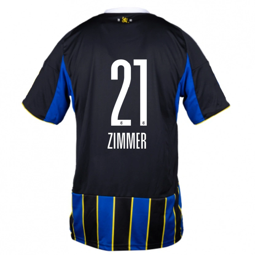 Danxen Herren Marvin Zimmer #21 Blau Schwarz Gelb Heimtrikot Trikot 2025/26 T-Shirt Österreich