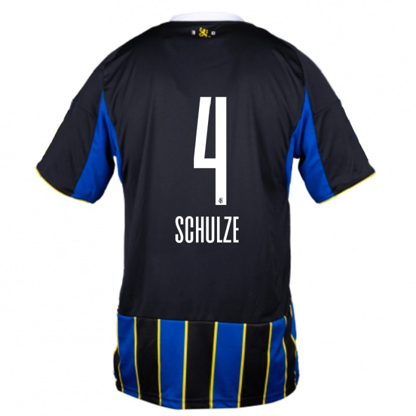 Danxen Herren Mateo Schulze #4 Blau Schwarz Gelb Heimtrikot Trikot 2025/26 T-Shirt Österreich