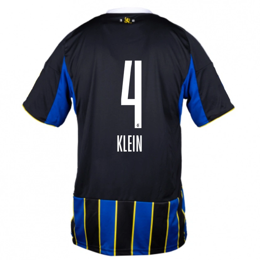 Danxen Herren Jennifer Klein #4 Blau Schwarz Gelb Heimtrikot Trikot 2025/26 T-Shirt Österreich