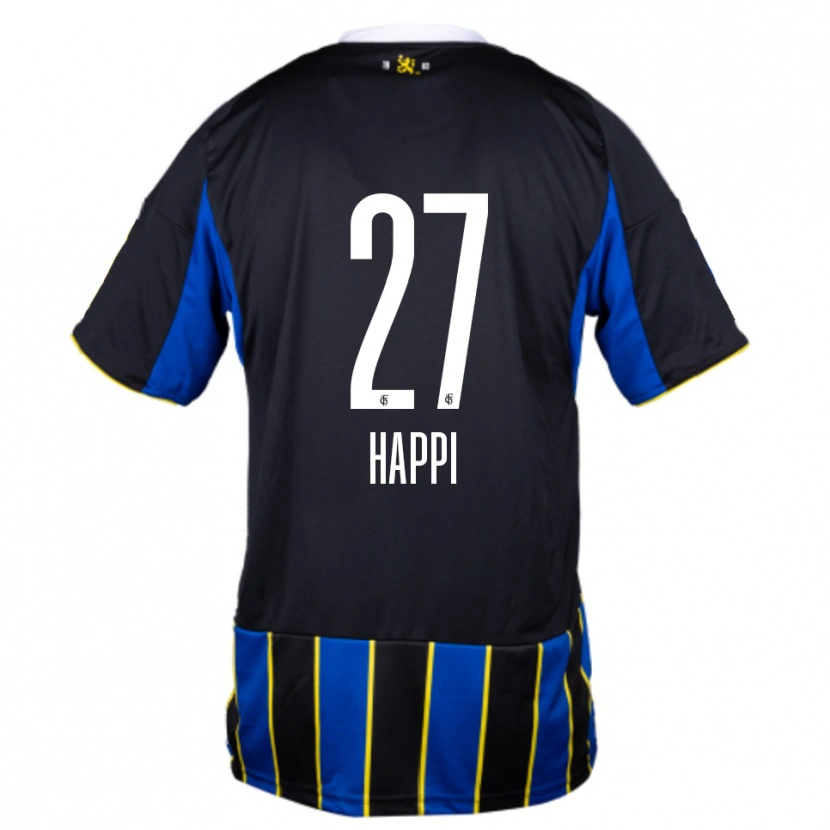 Danxen Herren Joel Happi #27 Blau Schwarz Gelb Heimtrikot Trikot 2025/26 T-Shirt Österreich