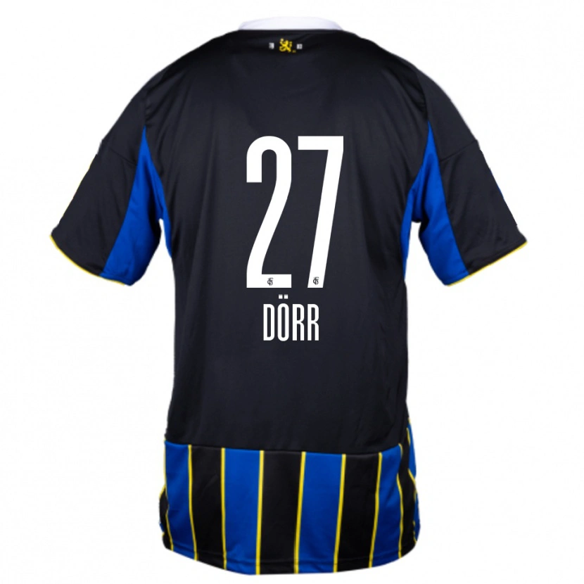 Danxen Herren Emma Dörr #27 Blau Schwarz Gelb Heimtrikot Trikot 2025/26 T-Shirt Österreich