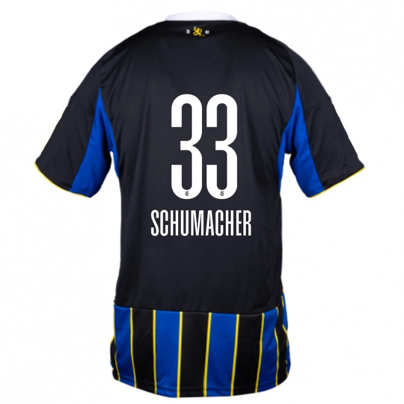 Danxen Herren Till Schumacher #33 Blau Schwarz Gelb Heimtrikot Trikot 2025/26 T-Shirt Österreich