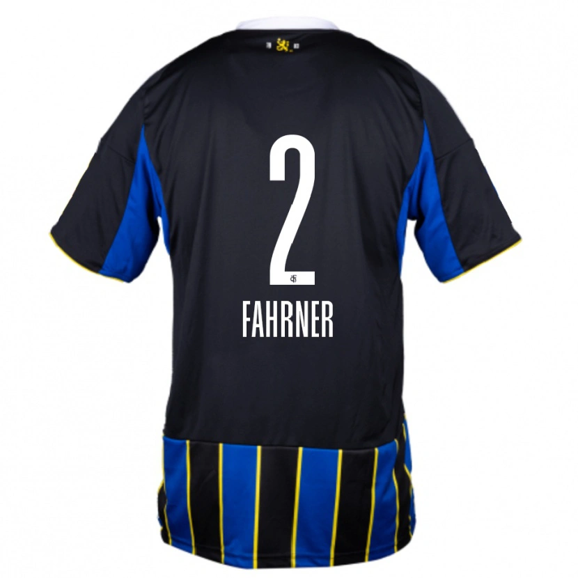 Danxen Herren Philip Fahrner #2 Blau Schwarz Gelb Heimtrikot Trikot 2025/26 T-Shirt Österreich