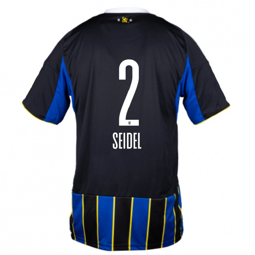 Danxen Herren Jonas Seidel #2 Blau Schwarz Gelb Heimtrikot Trikot 2025/26 T-Shirt Österreich