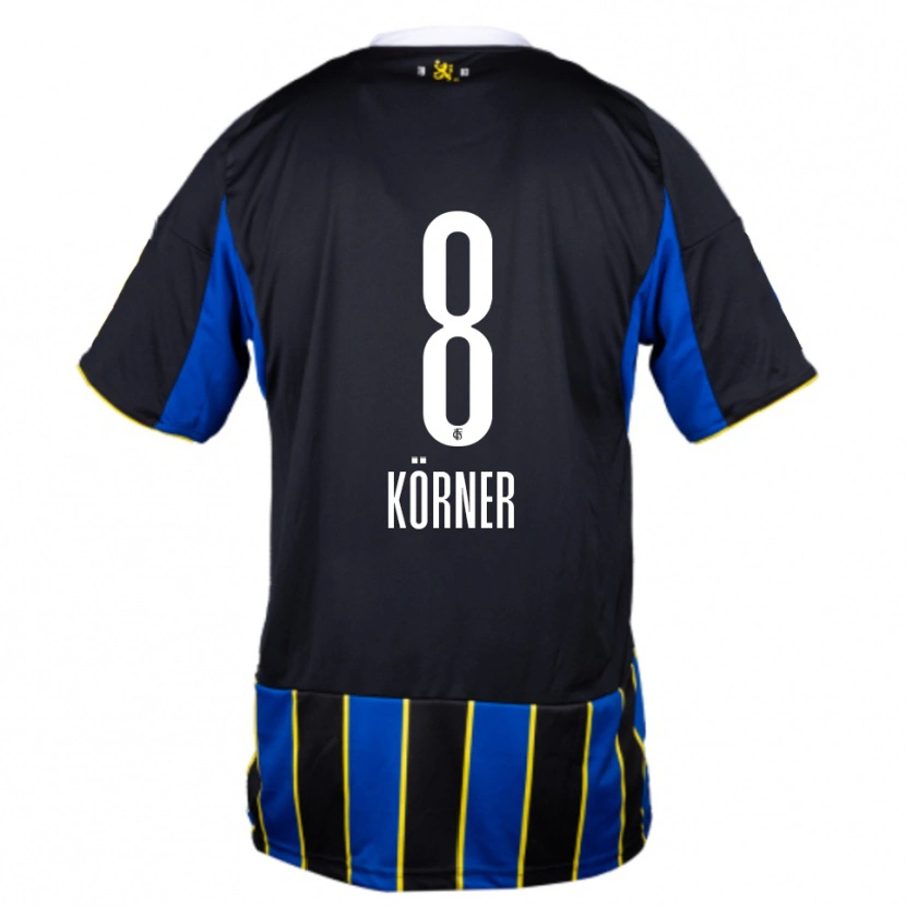 Danxen Herren Anna Körner #8 Blau Schwarz Gelb Heimtrikot Trikot 2025/26 T-Shirt Österreich