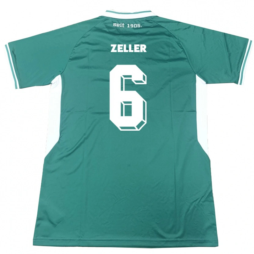 Danxen Herren Lucas Zeller #6 Grün Weiß Heimtrikot Trikot 2025/26 T-Shirt Österreich