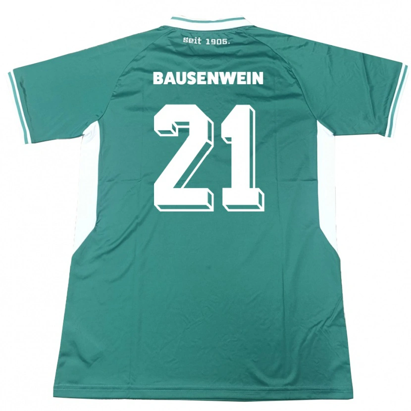 Danxen Herren Lauris Bausenwein #21 Grün Weiß Heimtrikot Trikot 2025/26 T-Shirt Österreich