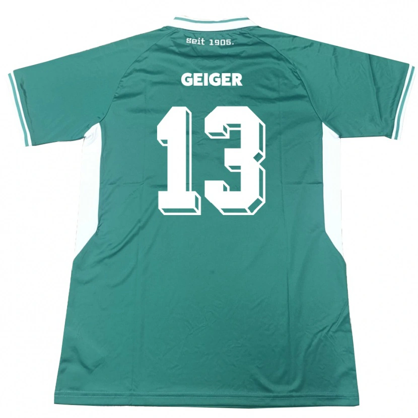 Danxen Herren Luca Geiger #13 Grün Weiß Heimtrikot Trikot 2025/26 T-Shirt Österreich