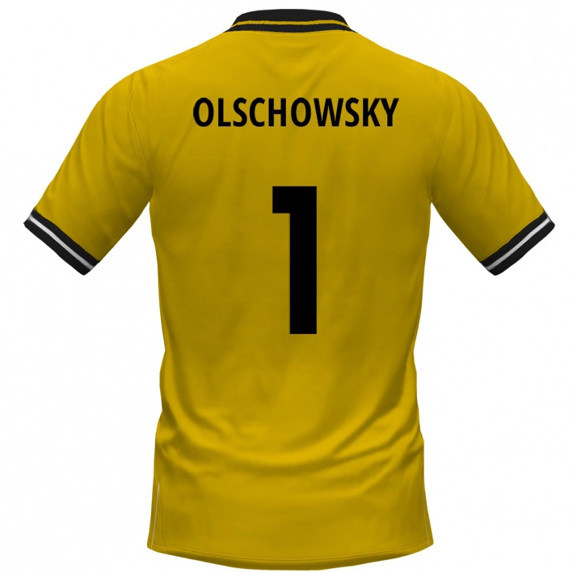 Danxen Herren Jan Olschowsky #1 Gelb Schwarz Heimtrikot Trikot 2025/26 T-Shirt Österreich