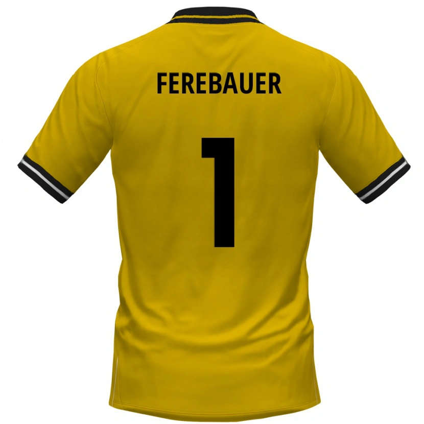 Danxen Herren Philipp Ferebauer #1 Gelb Schwarz Heimtrikot Trikot 2025/26 T-Shirt Österreich