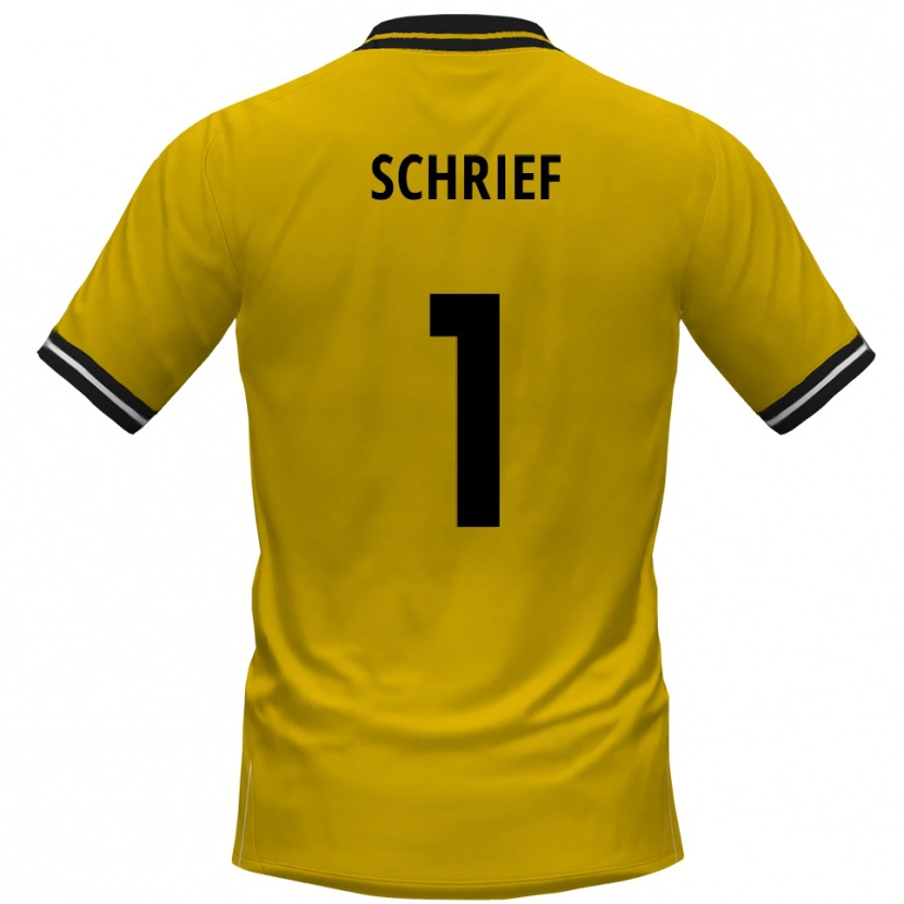 Danxen Herren Moritz Schrief #1 Gelb Schwarz Heimtrikot Trikot 2025/26 T-Shirt Österreich