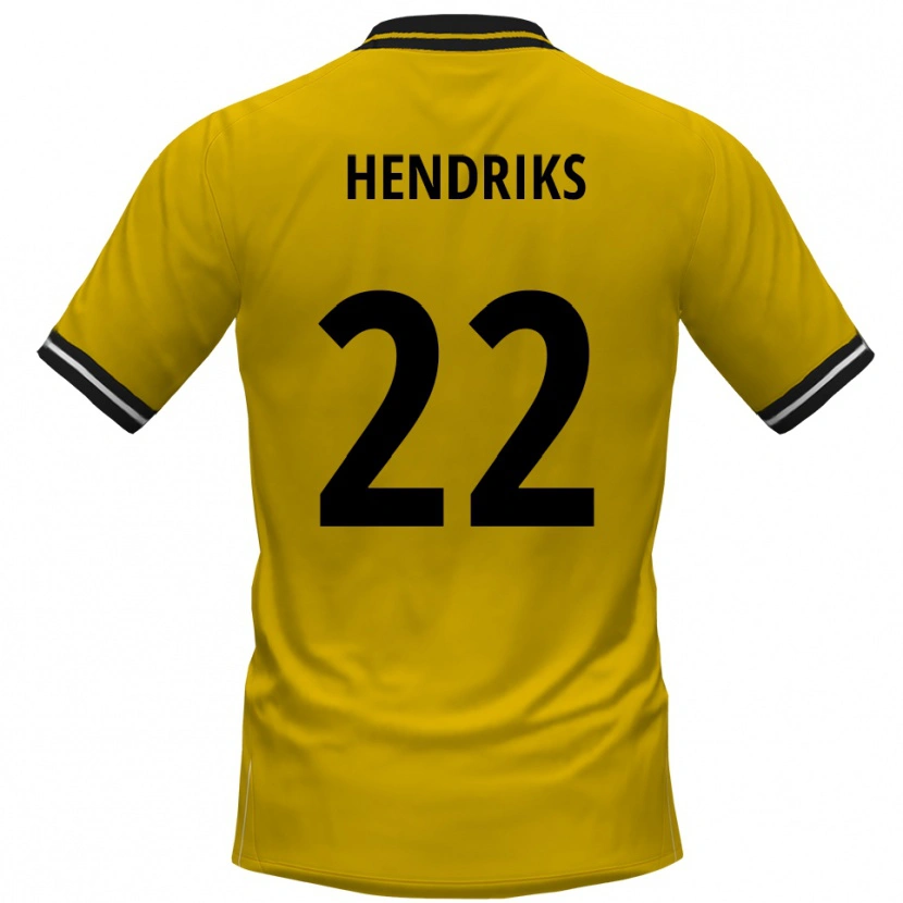 Danxen Herren Tom Hendriks #22 Gelb Schwarz Heimtrikot Trikot 2025/26 T-Shirt Österreich
