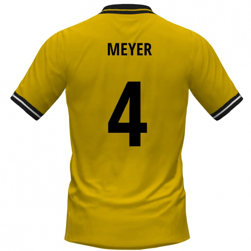 Danxen Herren Felix Meyer #4 Gelb Schwarz Heimtrikot Trikot 2025/26 T-Shirt Österreich