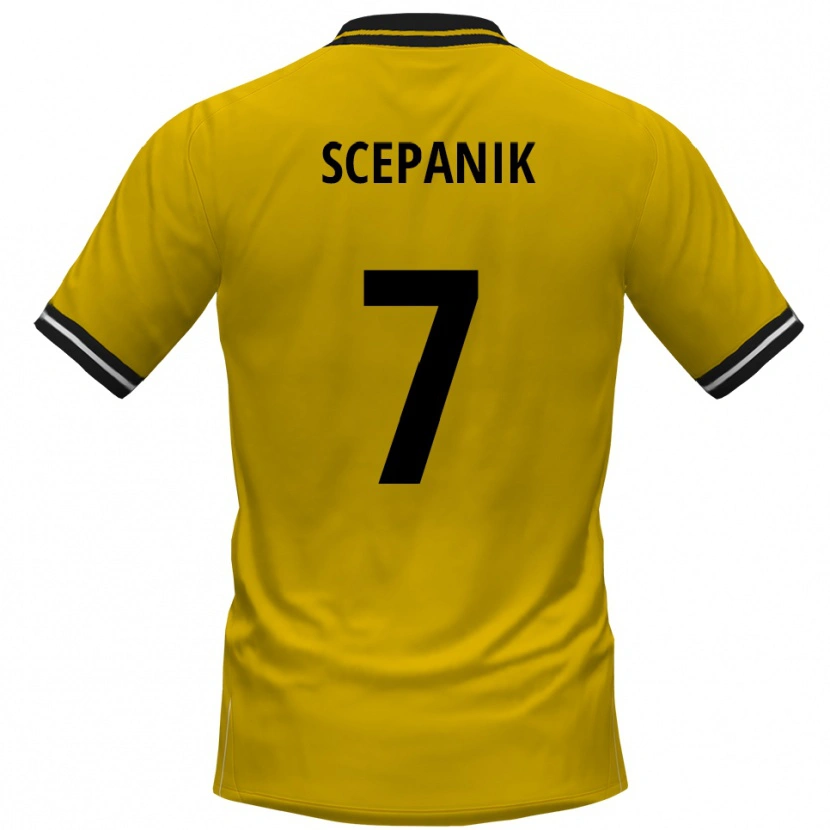 Danxen Herren Lukas Scepanik #7 Gelb Schwarz Heimtrikot Trikot 2025/26 T-Shirt Österreich