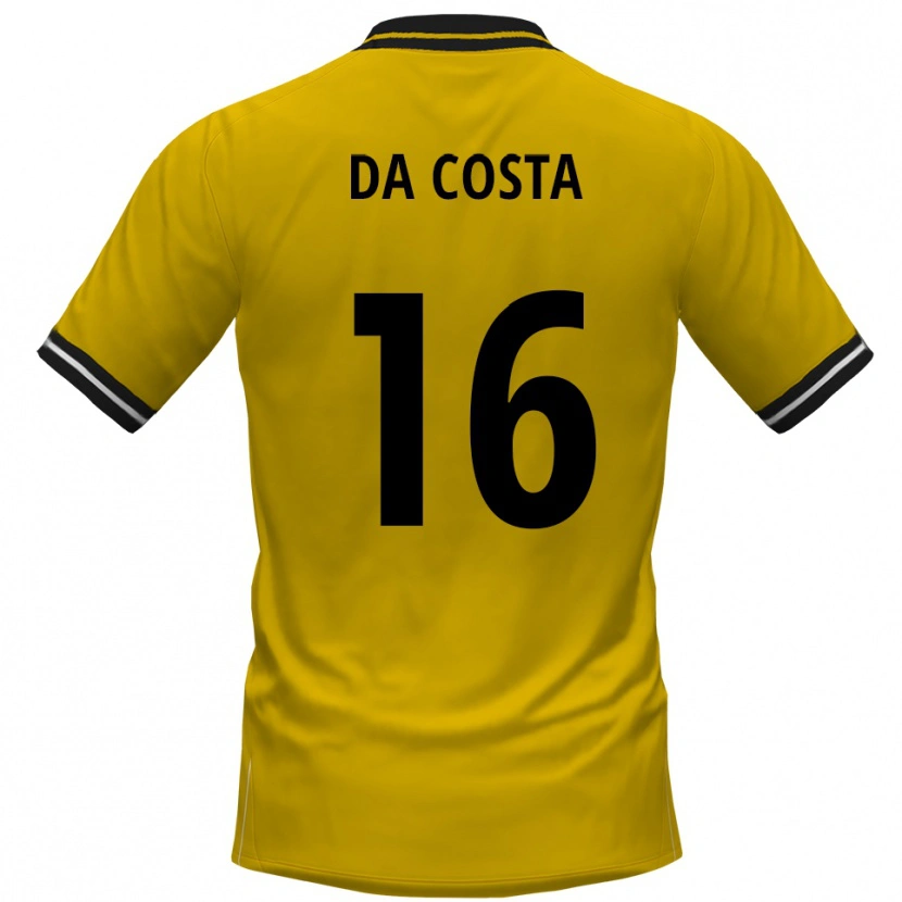 Danxen Herren Fabricio Sylva Da Costa #16 Gelb Schwarz Heimtrikot Trikot 2025/26 T-Shirt Österreich