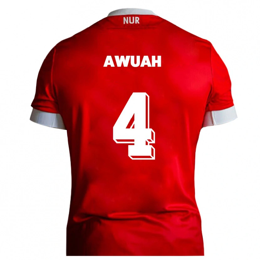 Danxen Herren Joel Awuah #4 Rot Weiß Heimtrikot Trikot 2025/26 T-Shirt Österreich