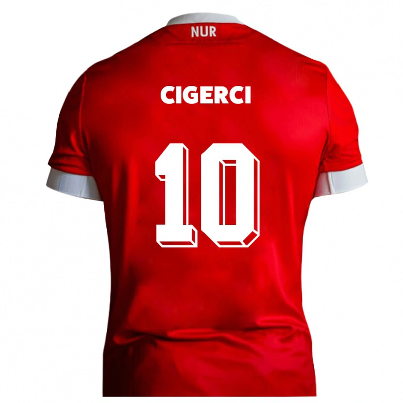 Danxen Herren Tolcay Cigerci #10 Rot Weiß Heimtrikot Trikot 2025/26 T-Shirt Österreich