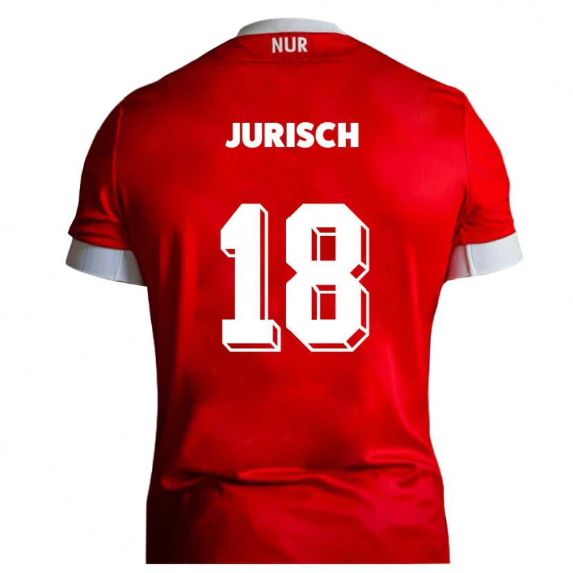 Danxen Herren Max Jurisch #18 Rot Weiß Heimtrikot Trikot 2025/26 T-Shirt Österreich