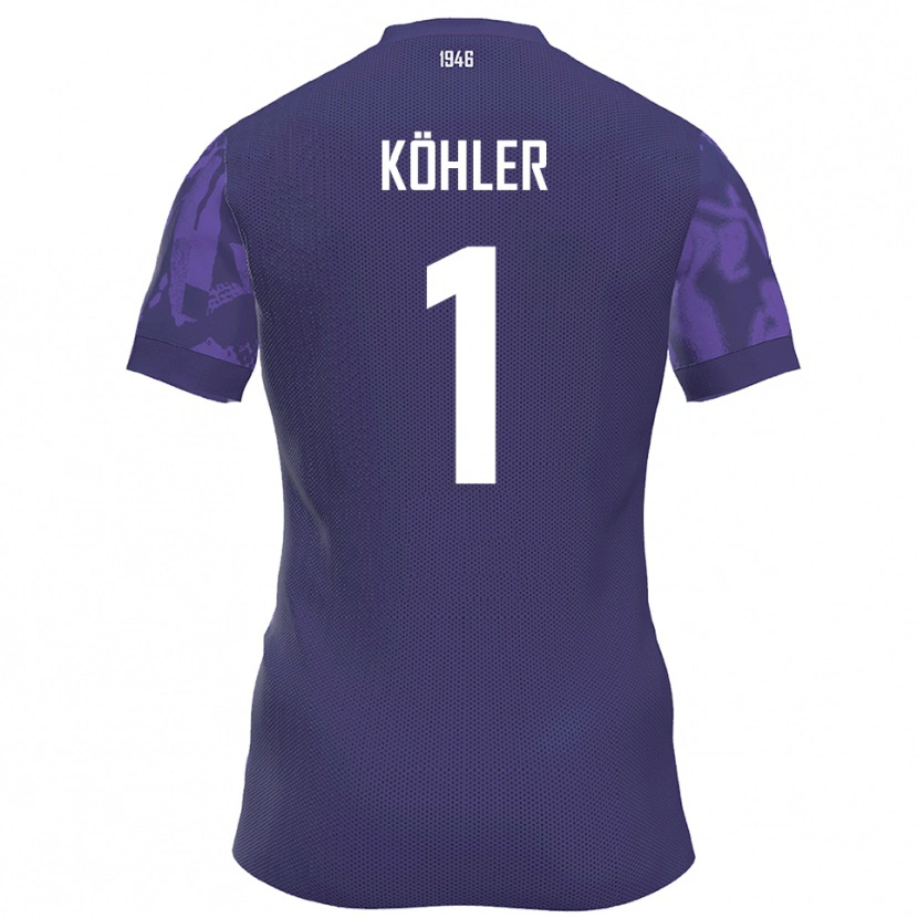 Danxen Herren Lucas Köhler #1 Lila Weiß Heimtrikot Trikot 2025/26 T-Shirt Österreich