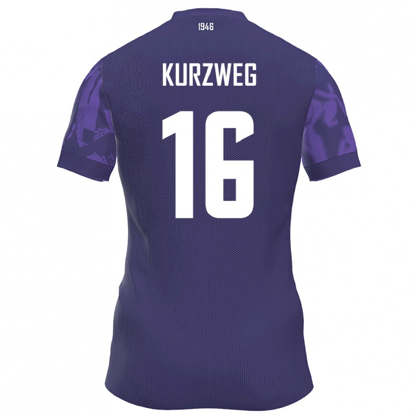 Danxen Herren Cedric Kurzweg #16 Lila Weiß Heimtrikot Trikot 2025/26 T-Shirt Österreich