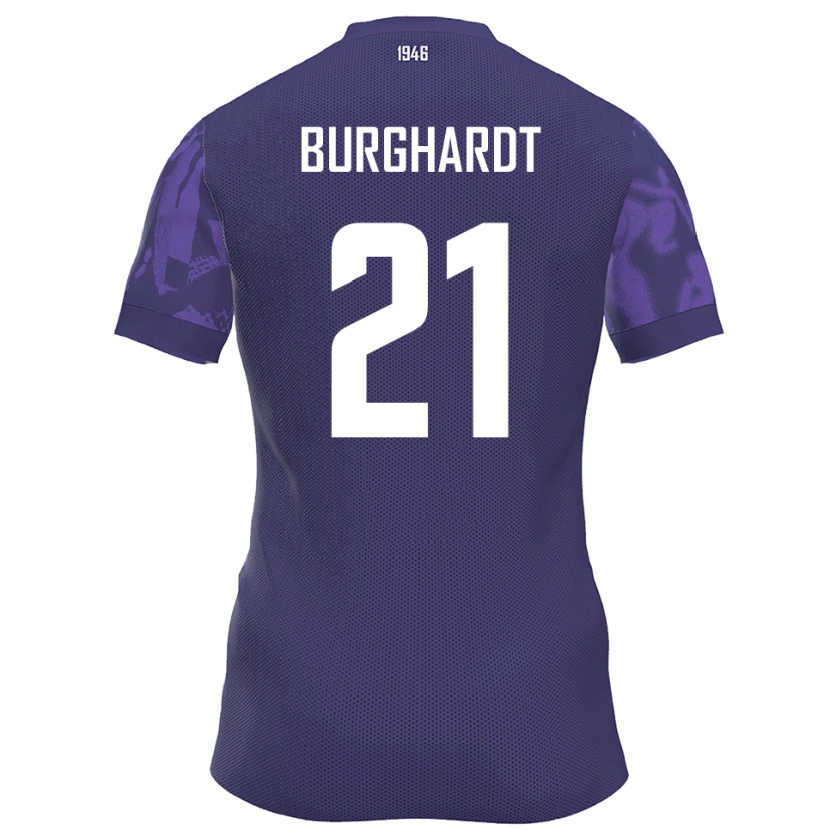 Danxen Herren Maxim Burghardt #21 Lila Weiß Heimtrikot Trikot 2025/26 T-Shirt Österreich